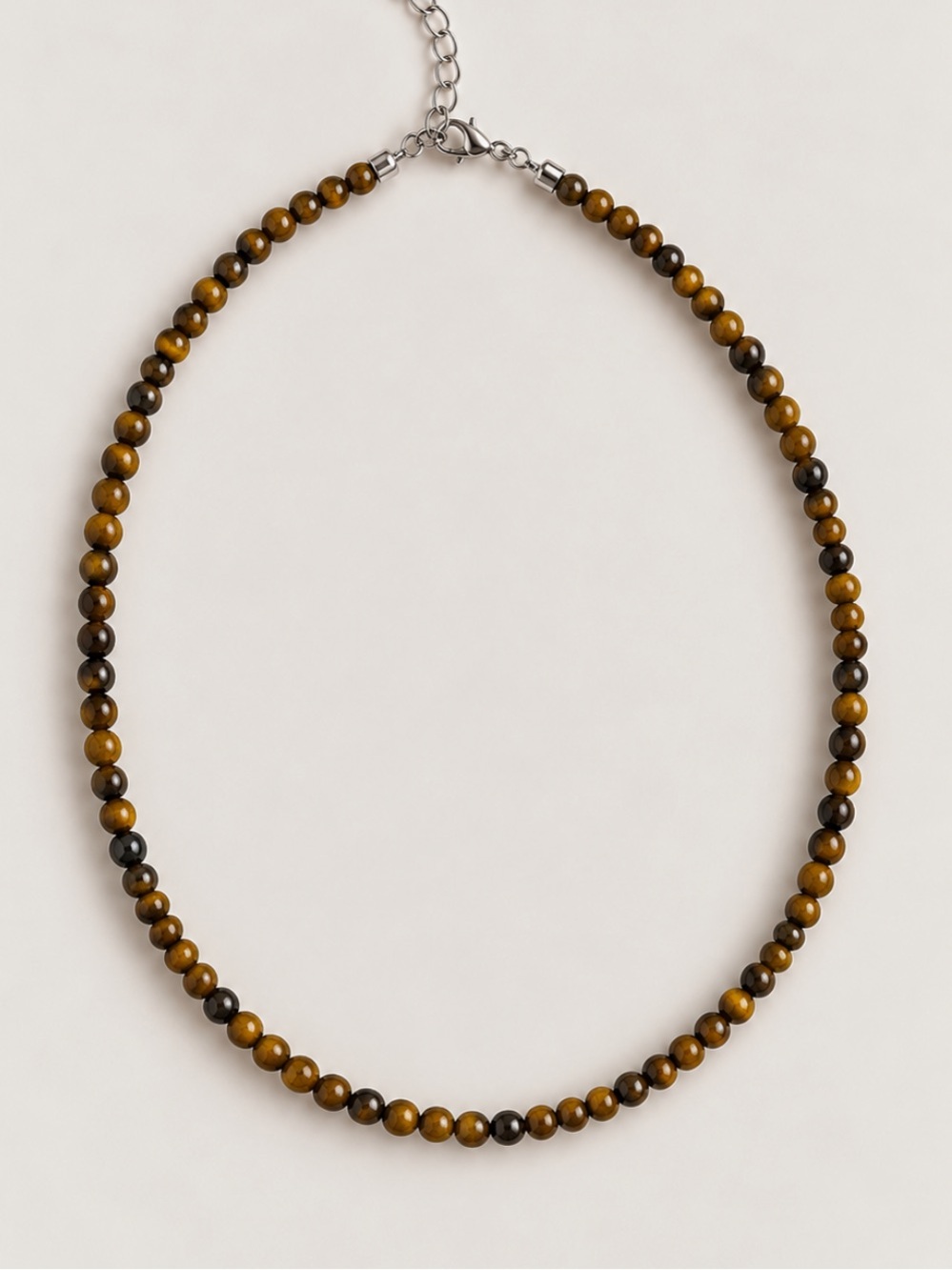 New! Tiger Eye Brown Beaded Necklace NWOT 4005